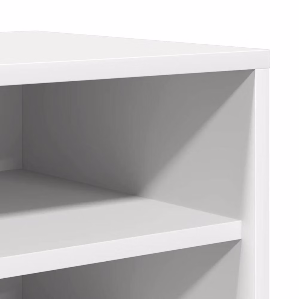 Berkfield Home White Minimalist Shoe Cabinet with Internal Shelves, W/D/H: 60 x 35 x 70 cm – 4