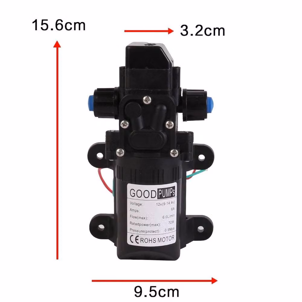 FLAVORA High Pressure Diaphragm Water Pump in Black, W: 520 mm x H: 10000 mm – 2