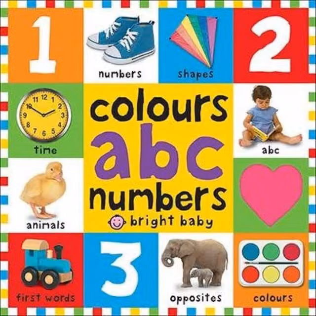 Priddy Books Colours ABC Numbers Multicolour Hardback Paper Book