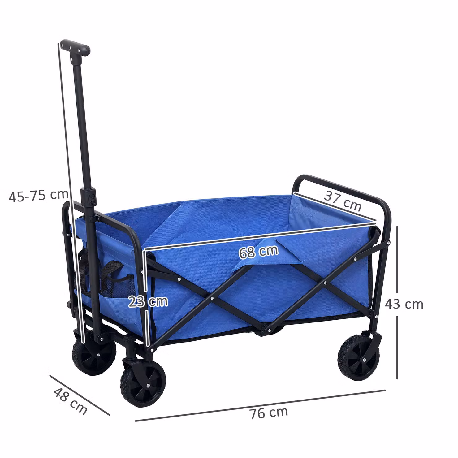 Outsunny 93L Heavy Duty Festival Trolley on Wheels, Blue – 6