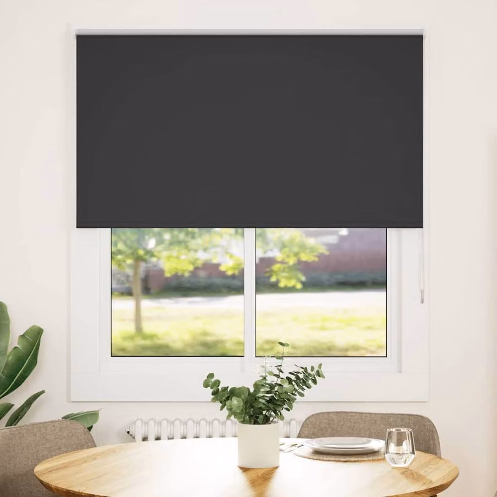 Berkfield Home Blackout Roller Blind, Black Polyester, W: 120 cm, H: 130 cm – 2
