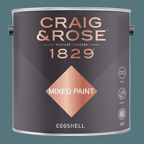 Craig & Rose 1829 Eggshell Paint in French Turquoise, 2.5 l