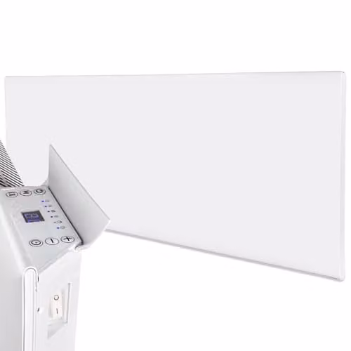 MYLEK 1000W White Slimline Wall Mounted Convector Panel Heater with Thermostat, Frost Protection and Overheat Protection, W: 97 cm, H: 25.5 cm, D: 5.5 cm