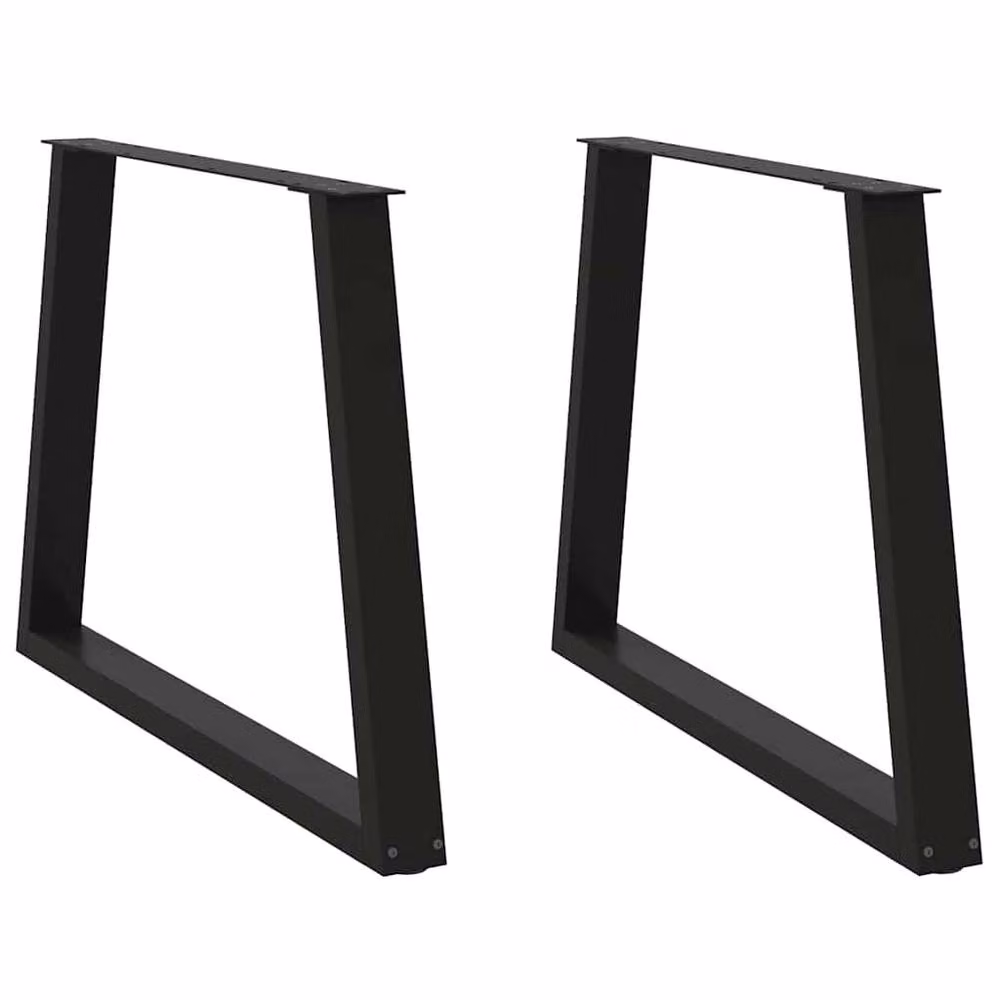 Berkfield Home V-Shape Dining Table Legs, 2 Pieces, Black Steel, H: 72 cm – 2
