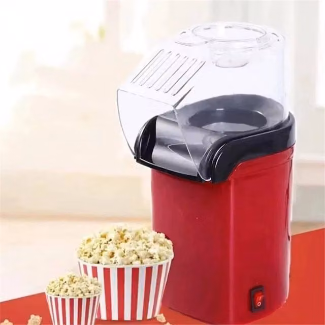 Nordara 1200W Hot Air Popcorn Maker Electric Popper Machine in Red, W/D/H: 120 x 100 x 25.5 cm – 1