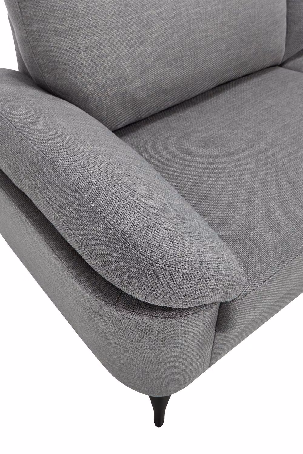 More4Homes Malmo 3 Seater Scandinavian Style Fabric Sofa in Grey – 4