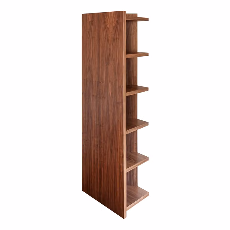 Dome Deco ETAH Brown Wood Bookshelf with Back Panel