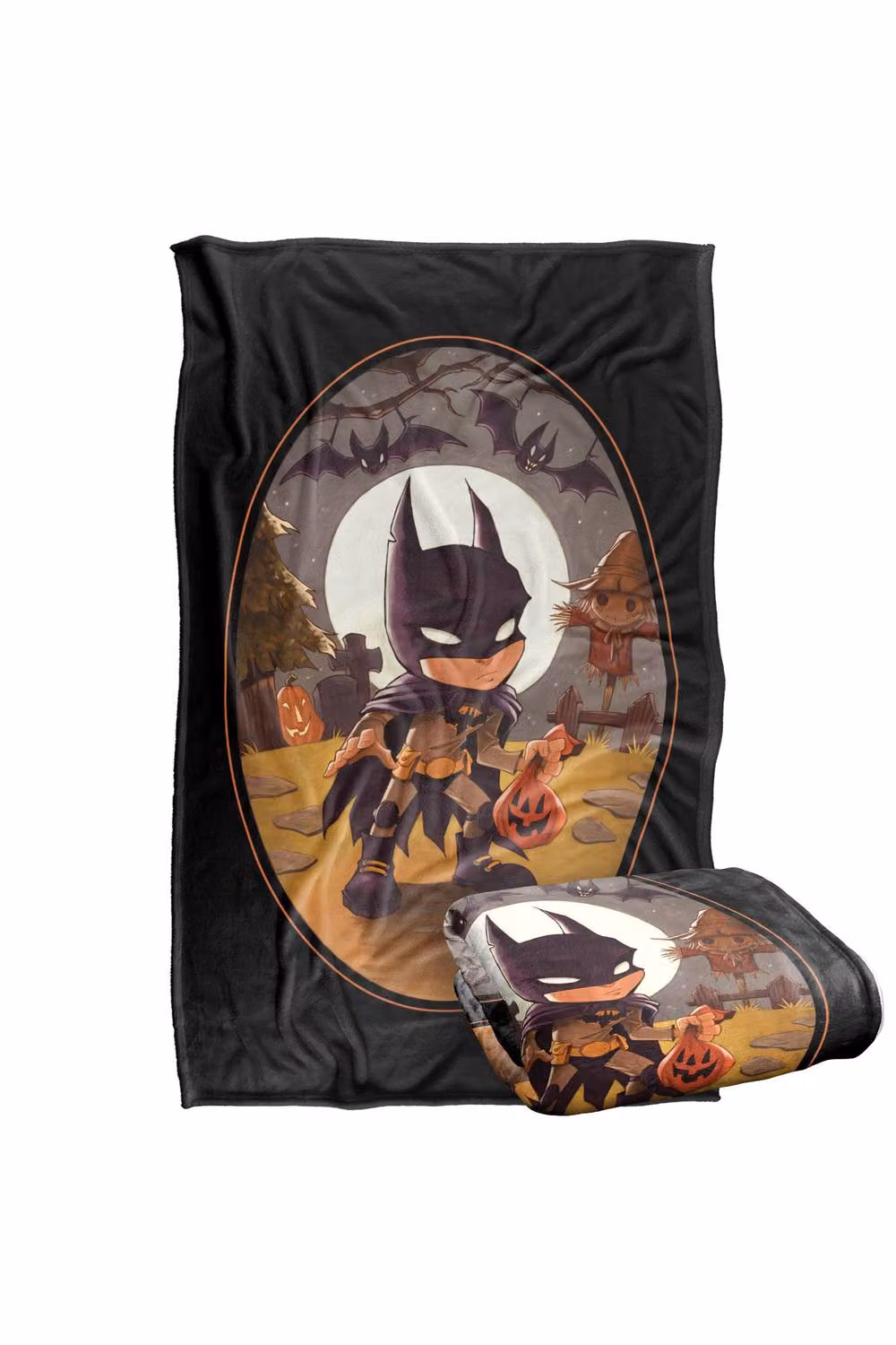 LOGOVISION Batman Halloween Trick Or Treat Super Soft Fleece Throw Blanket, Multicolour, W: 152 cm, D: 127 cm – 7