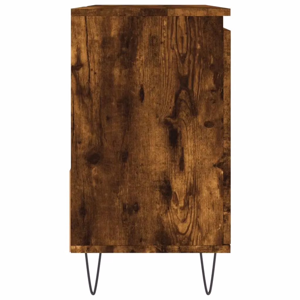 Berkfield Home Bathroom Cabinet in Smoked Oak Brown, W/D/H: 65 x 33 x 60 cm – 3