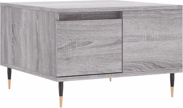 Berkfield Home Modern Square Coffee Table in Grey, W/D/H: 55 x 55 x 36.5 cm – 1