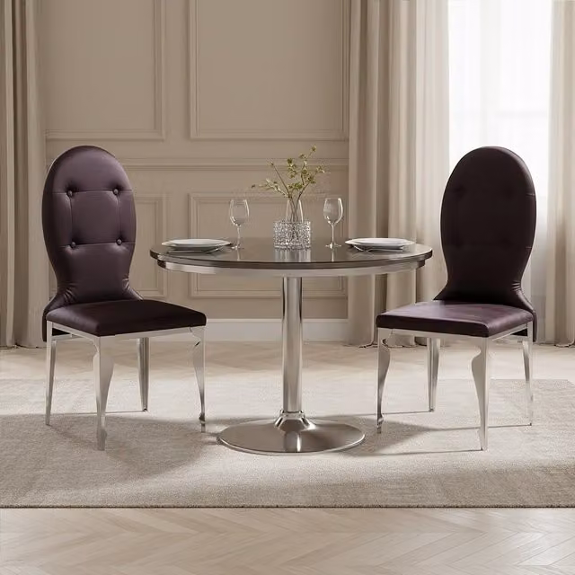 Interiors by Premier Modern Purple Fabric Upholstered Dining Chair