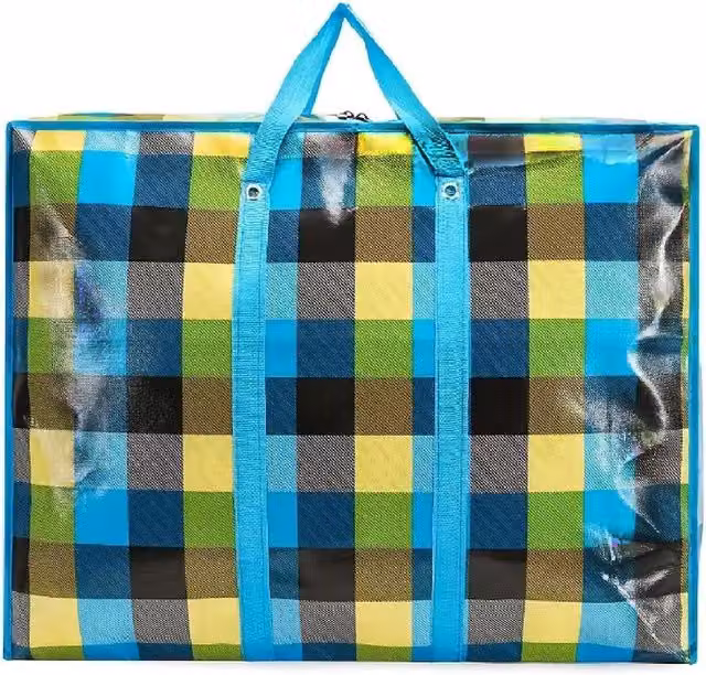 KAV Pack of 3 Extra Large Reusable Waterproof Laundry and Storage Bags with Handles, Multicolour, W/D/H: 90 x 60 x 30 cm – 8