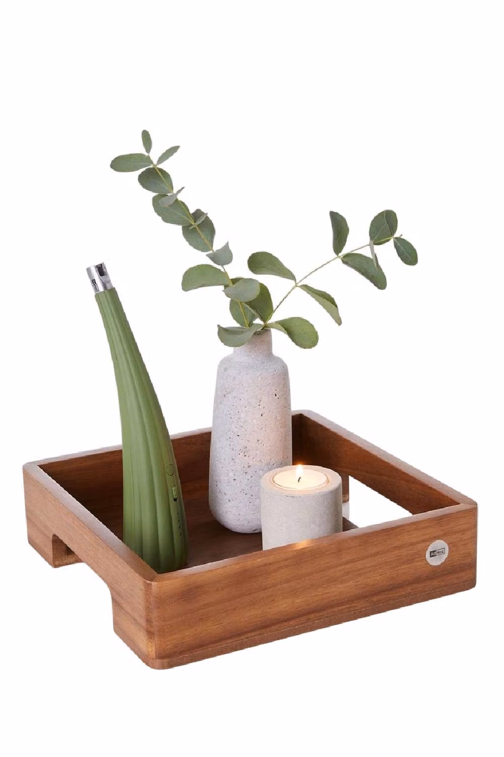 AdHoc Solid Acacia Wood Square Serving Tray in Brown – 2
