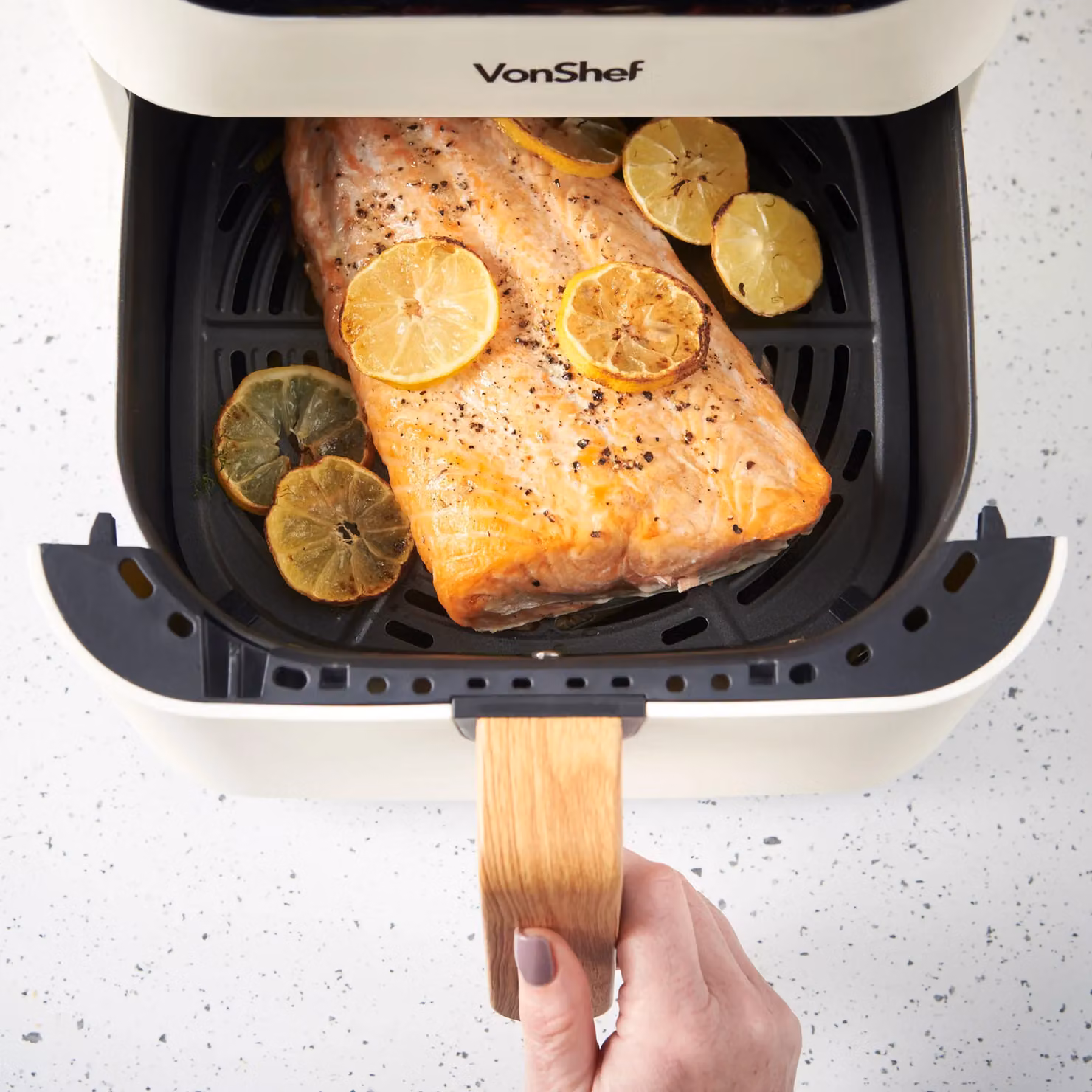 VonShef Fika 6L Digital Air Fryer in Beige – 8