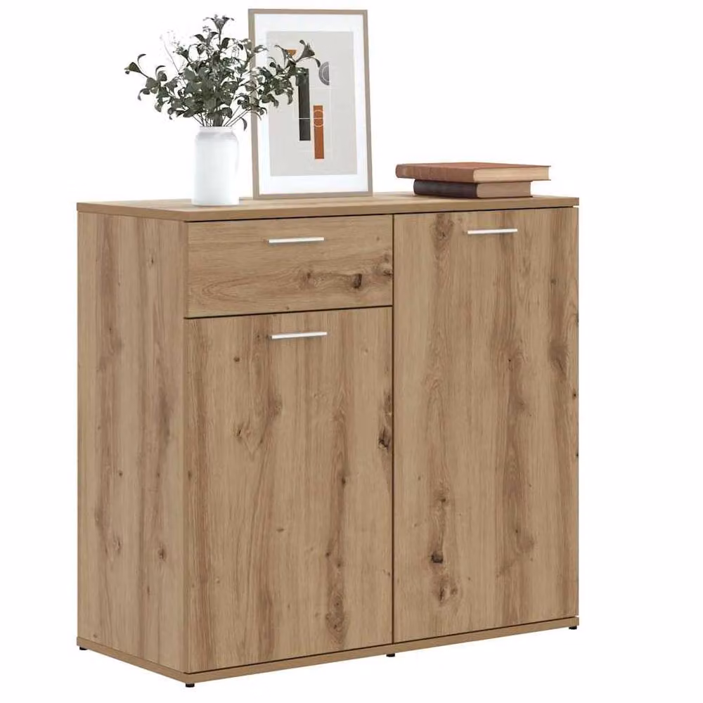 Berkfield Home Artisan Oak Sideboard in Brown, W/D/H: 80 x 36 x 75 cm – 2