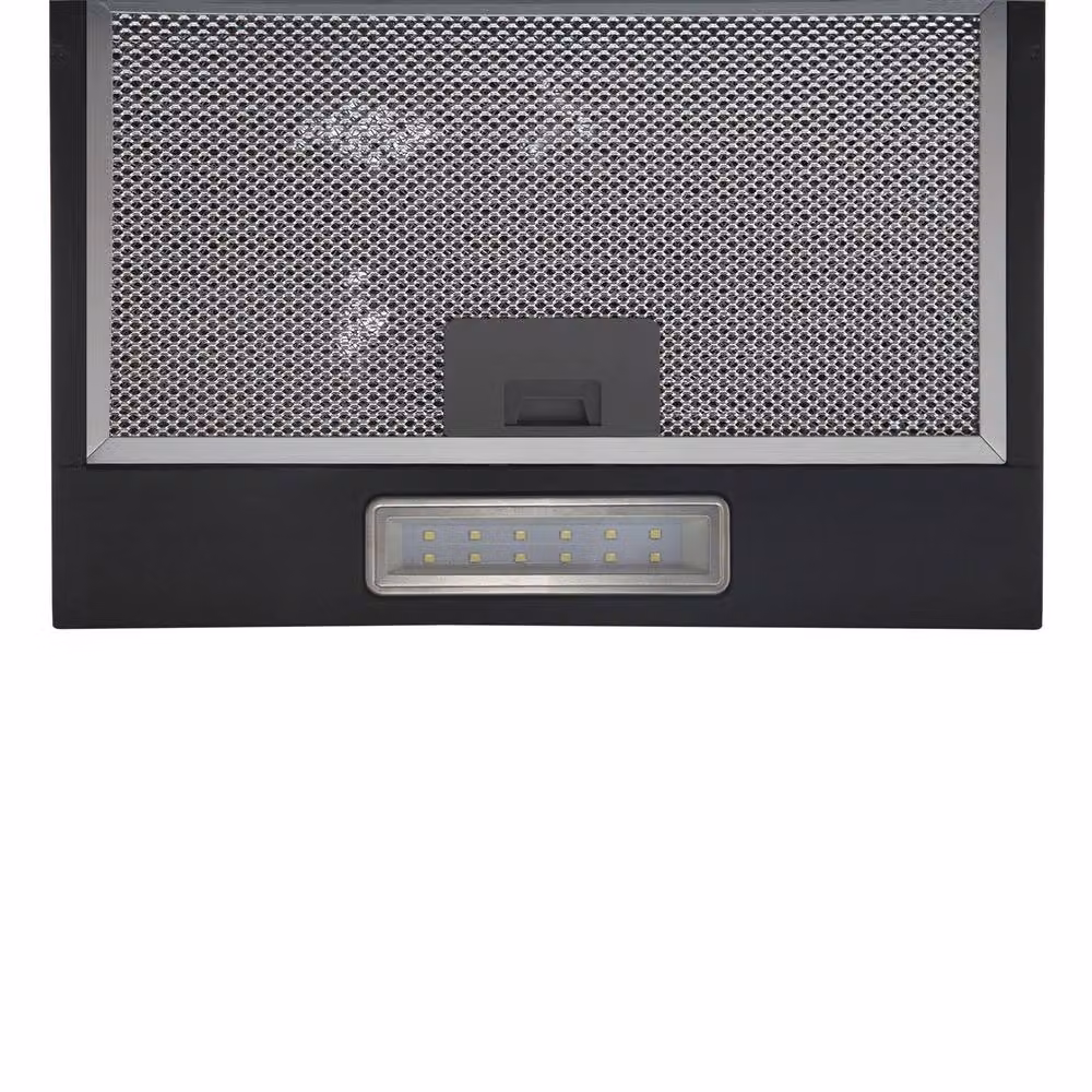 SIA Black Glass Wall Mounted Chimney Cooker Hood with Activated Carbon Filter, W: 60 cm, D: 45 cm, H: 68 cm – 4