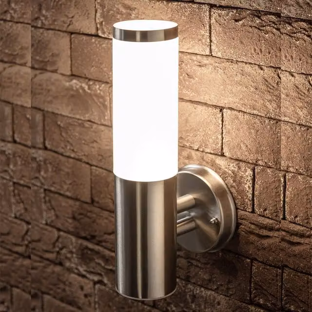 CGC Lighting Aster Stainless Steel Outdoor Wall Light in Silver – 1