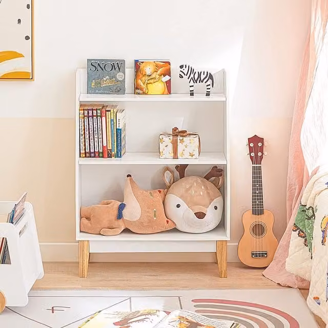 SoBuy 3 Tier Kids Display Shelf in White