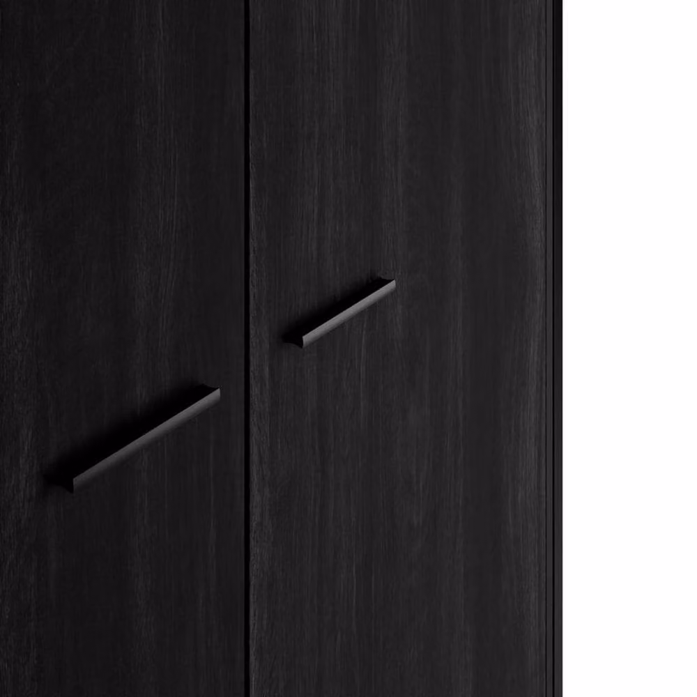 Lemon Pavilion Furniture Hoxton 2 Door Wardrobe in Black Matte, W/D/H: 83.8 x 52 x 180 cm – 3