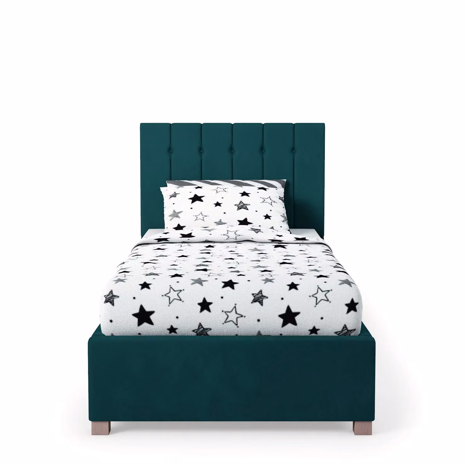 Rest Relax Olivia Single Fabric Ottoman Bed in Green, W/D/H: 90 x 200 cm – 2