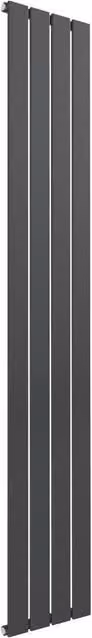 Bathroom Kingdom Anthracite Single Flat Panel Vertical Radiator, Grey, H: 160 cm, W: 29.2 cm