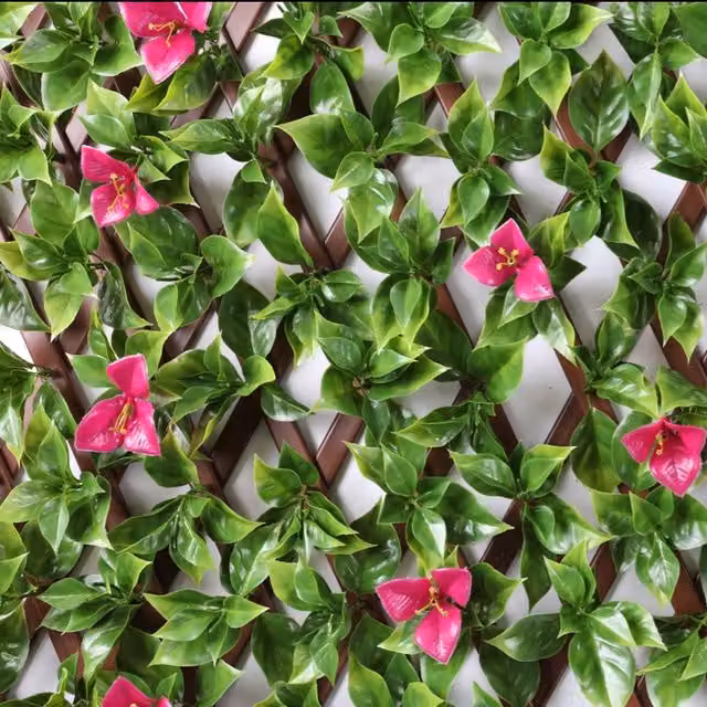 Samuel Alexander Artificial Bougainvillea Leaf Privacy Screen, Green, W: 200 cm, H: 100 cm