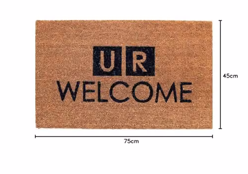 Coco&Coir The News Heavy Duty Natural Coir Entrance Door Mat with Rubber Backing, Brown and Black, W: 75 cm, D: 45 cm – 3