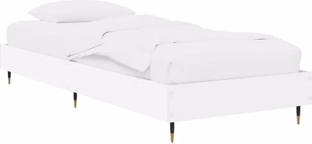 Berkfield Home Modern White Engineered Wood Bed Frame W: 80 cm, L: 200 cm