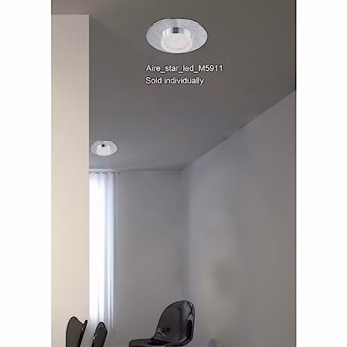 Netlighting Marcel Round Recessed LED Downlight, 4W, 360lm, 3000K Warm White, Chrome and Grey, IP44, Cut Out: 70mm, Driver Included – 3
