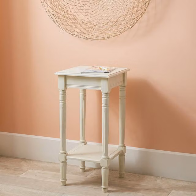 Pacific Lifestyle Elizabeth White Tall Square Side Table