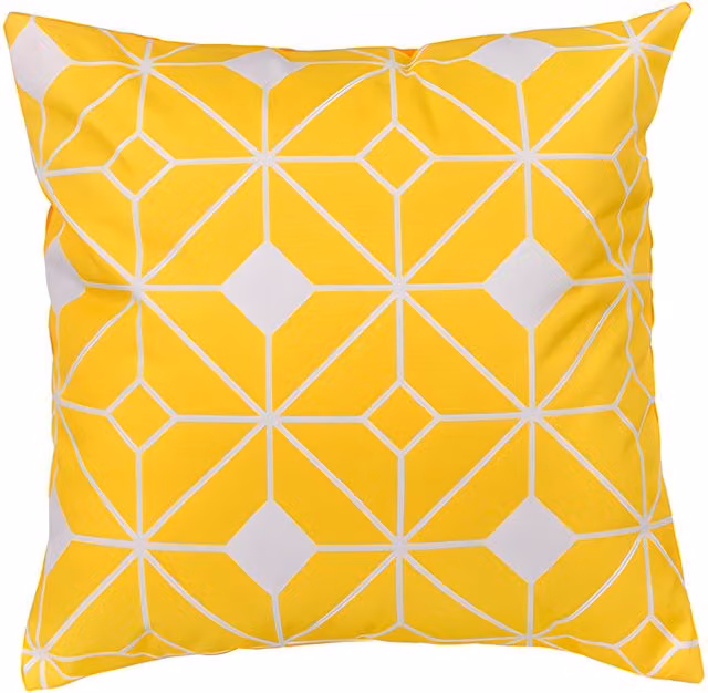 Gardenista Tangiers Yellow Water Resistant Printed Outdoor Scatter Cushion