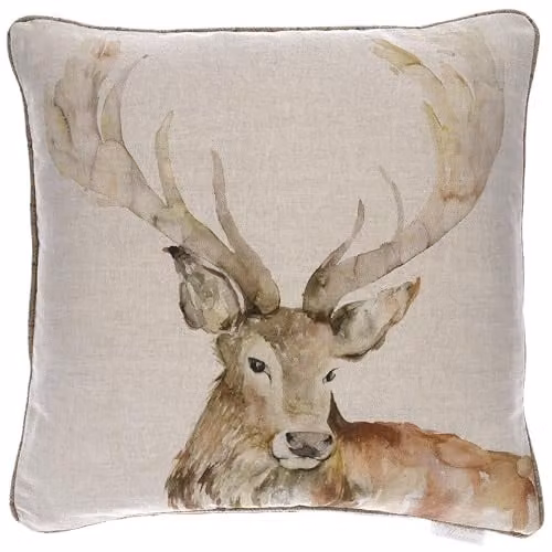 Voyage Maison Gregor Feather Filled Linen Cushion in Beige, W/D/H: 50 x 50 x 50 cm – 3