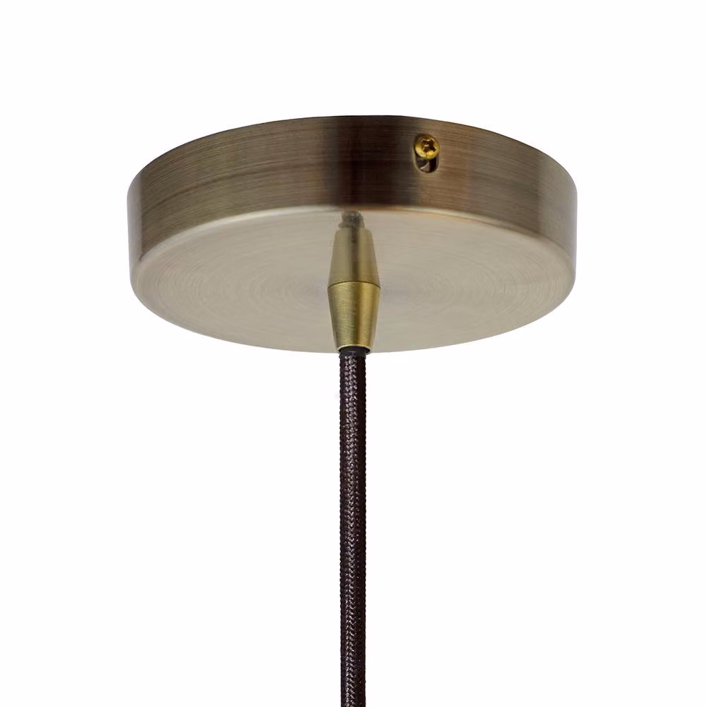 SE Home St Edmund's Round Suspended Pendant Light in Matt Black and Antique Brass – 2