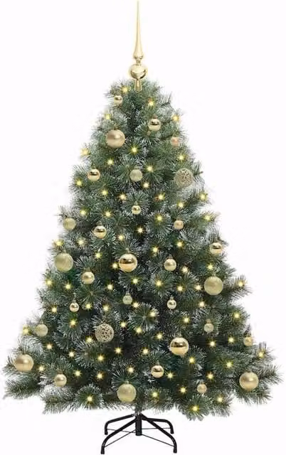 Berkfield Home Realistic Artificial Christmas Tree with 150 Warm White LEDs, Green, Height: 120 cm – 1
