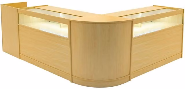 Monstershop Luna LED Shop Counter Set CM60, TB60 and 2 x B1200 in Maple Beige