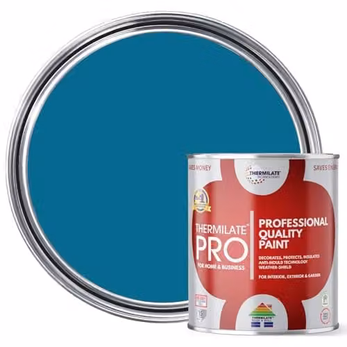 Thermilate Technologies PRO FLEX Multi-Surface All-in-One Paint and Primer, Matt, Blue, 1 l – 1