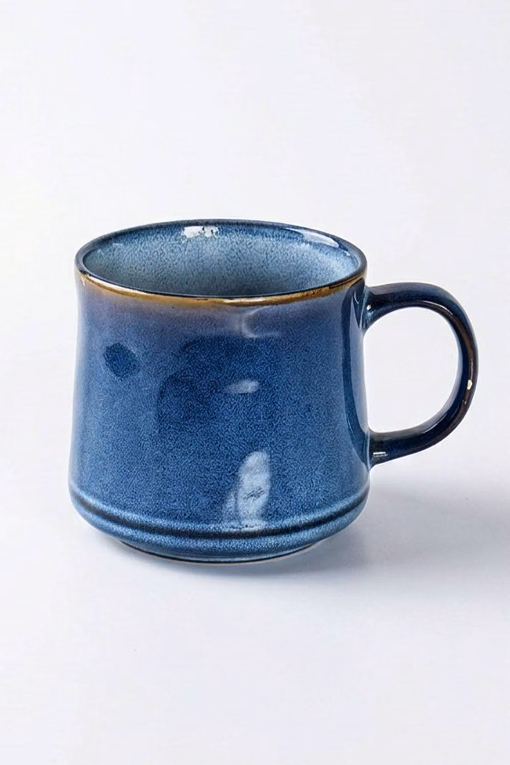 Upper Street Set of 2 Blue Reactive Glaze Ceramic Mugs, 600ml – 3