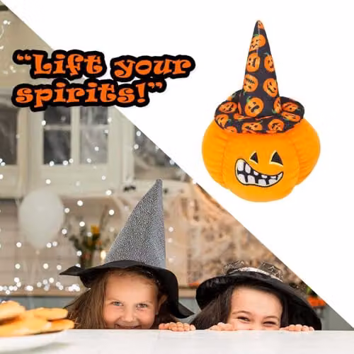 VFM e-Store Pumpkin Soft Toy Halloween Decoration in Orange and Black, W/D/H: 23 x 16 x 1 cm – 5