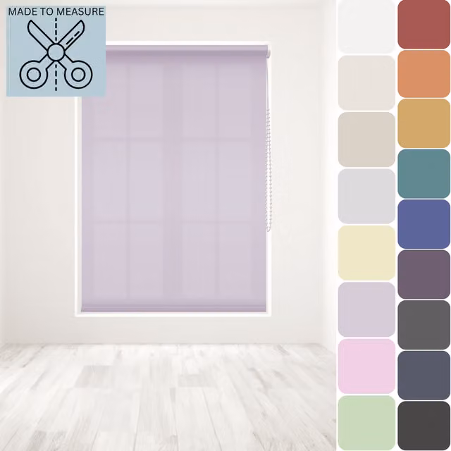 Caecus Made to Measure Straight Edge Roller Blind in Purple, Width: 120 cm