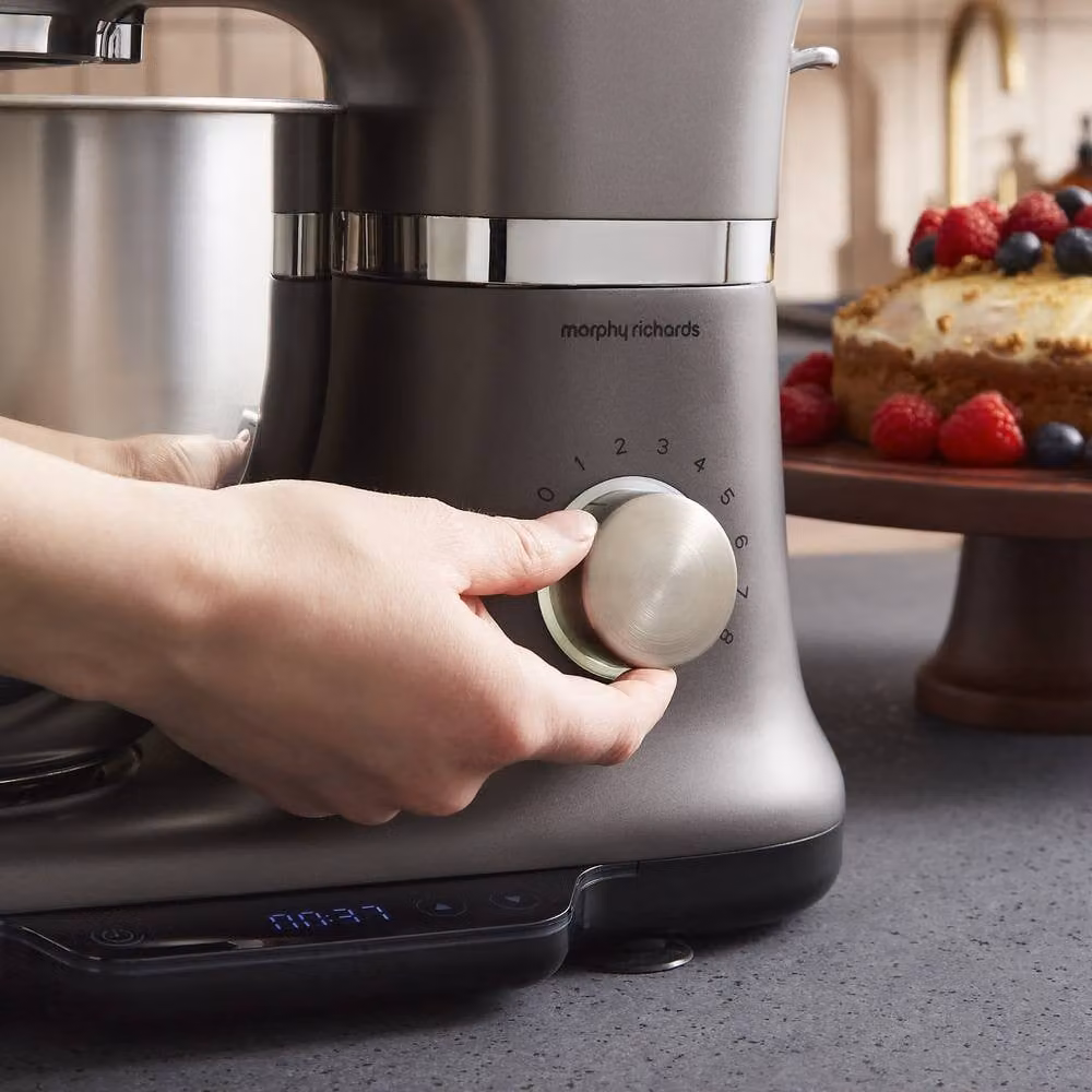 Morphy Richards 8 Speed Stand Mixer with Integrated Scales and Timer in Grey – 4