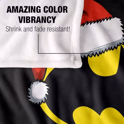 Warner Bros. Batman Bat Symbol Christmas Santa Hat Super Soft Fleece Throw Blanket, W/D/H: 91 x 147 cm – 3