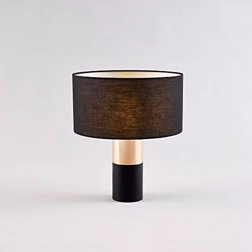 Teamson Home Ayden Dimmable LED Table Lamp with Touch Control in Black and Gold/Brass – 5