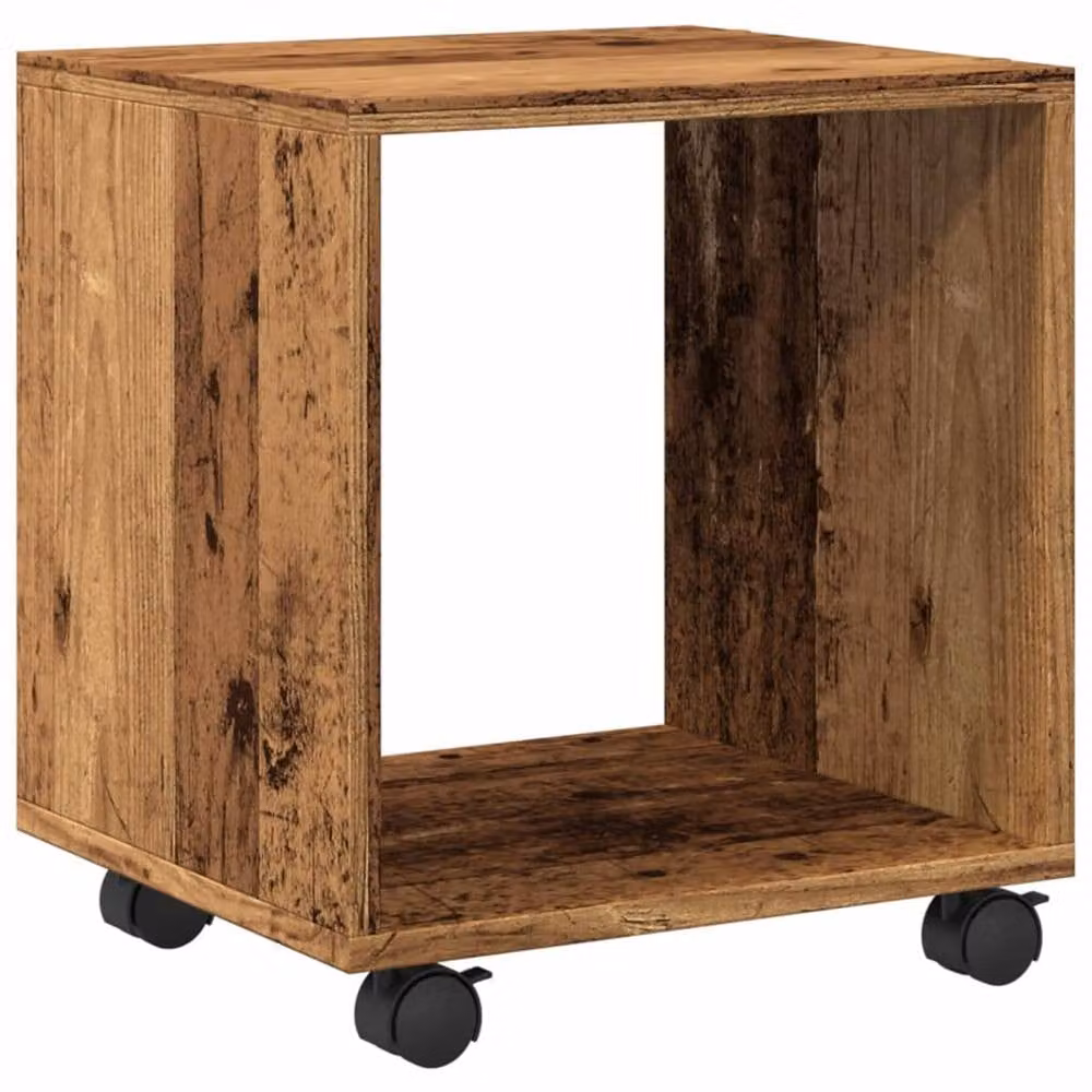 Berkfield Home vidaXL Rolling Cabinet in Old Wood Brown, W/D/H: 37 x 33 x 42.5 cm – 2