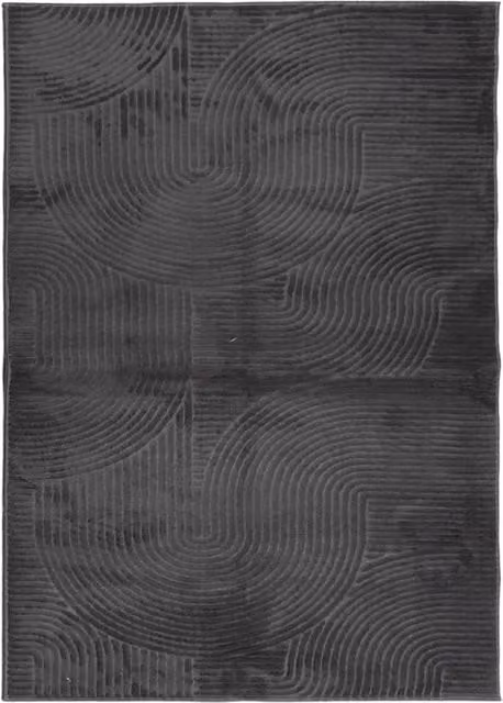 Berkfield Home IZA Short Pile Scandinavian Style Geometric Rug in Anthracite, W: 240 cm, D: 340 cm – 1