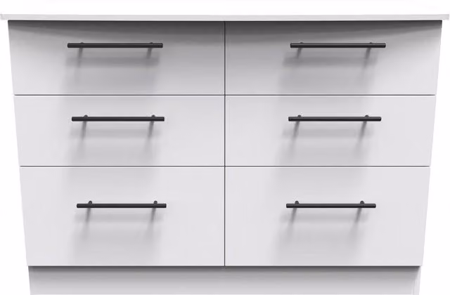 2 U Howard 6 Drawer Wide Chest in White – 1
