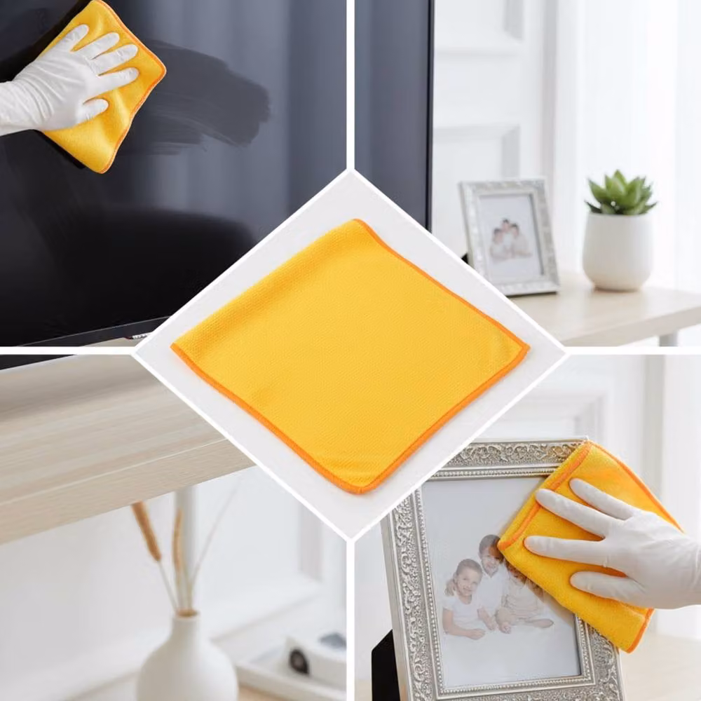 Bedsland Jumbo Yellow Dusters Soft Absorbent Cleaning Cloths, 5 Pack – 5