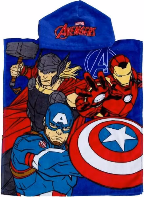 Marvel Avengers Lets Go Multicolour Cotton Hooded Towel