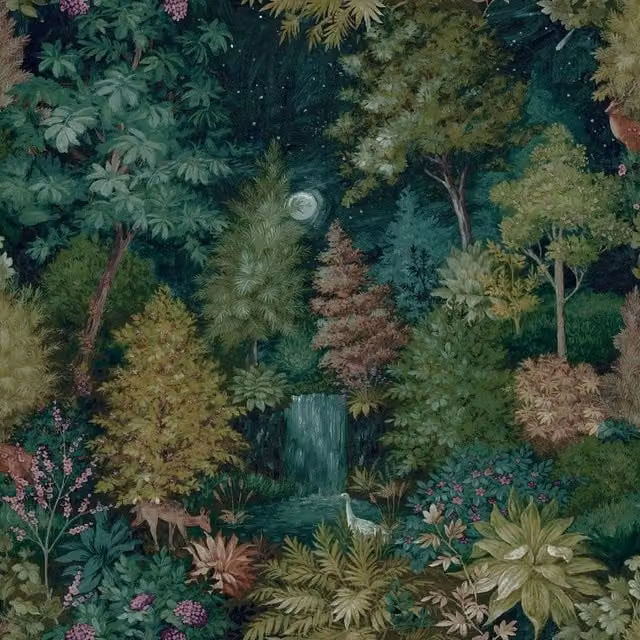 Holden Décor Midnight Woods Green Floral Nature Wallpaper Roll