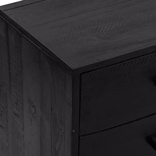 Bussandri Modern Black Solid Recycled Pinewood Sideboard W/D/H: 110 x 35 x 70 cm – 5