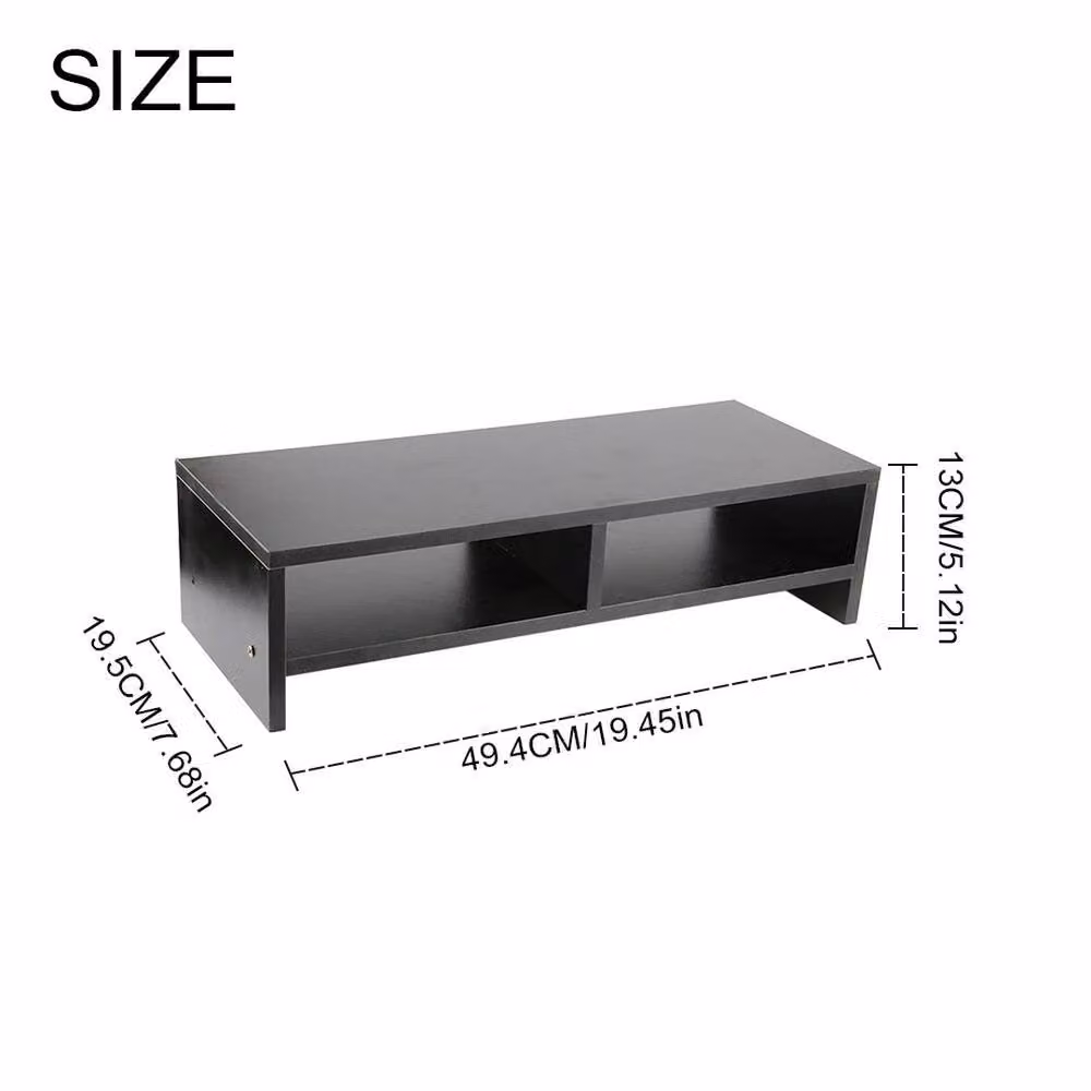 Kelvenix Black 2 Tier Large Computer Desktop – 2